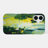 グリーンオアシス: 穏やかな逃避先 iPhone 16ケース (裏面横)
