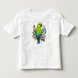グリーンオウムのtシャツ トドラーTシャツ