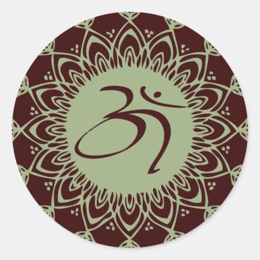 グリーンオウムオーガニックプラネットステッカー ラウンドシール (正面)