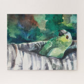 グリーンオウムパズル ジグソーパズル (横)