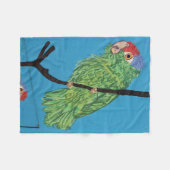 グリーンオウムフリースブランケット フリースブランケット (正面(横))