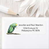 グリーンオウム差出人住所ラベル ラベル (インサイチュ)