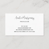 グリーンオウム – かわいいベビーバード 名刺 (裏面)