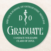 グリーンオステオパシー医学校卒業会 ラウンドペーパーコースター (正面)