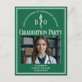 グリーンオステオパシー医科大学卒業パーティー インビテーションポストカード (正面)