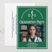グリーンオステオパシー医科大学卒業パーティー 招待状 (正面/裏面)
