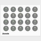 グリーンオタク系の結婚式用シールグラスチャックボード ラウンドシール (シート)
