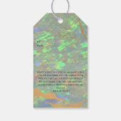 グリーンオパールギフトラベル |ロゴビジネス文字列ラベル ギフトタグ (裏面)