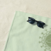 グリーンオム&マンダラ前向きマインドビベス&ライフ ビーチタオル (インサイチュ)