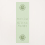 グリーンオム&マンダラ前向きマインドビベス&ライフ ヨガマット (正面)