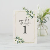 グリーンオリーブの葉の骨 白金 テーブルナンバー (スタンド正面)