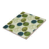 グリーンオリーブスケッチスケッチパターンキッチン タイル (側面)