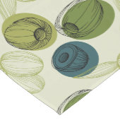 グリーンオリーブスケッチスケッチパターンキッチン ミディアムテーブルランナー (コーナー)