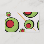 グリーンオリーブパターン 名刺 (裏面)