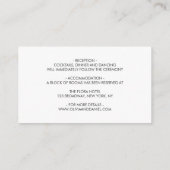 グリーンオリーブブランチ素朴リース結婚ズ詳細 エンクロージャーカード (裏面)