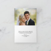 グリーンオリーブブランチ結婚リースサンキューカード サンキューカード (内部)