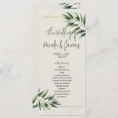 グリーンオリーブリーフボーンホワイト&金ゴールドプログ素朴ラム プログラム (正面/裏面)