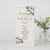 グリーンオリーブリーフボーンホワイト&金ゴールドプログ素朴ラム プログラム (スタンド正面)