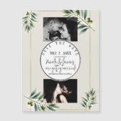 グリーンオリーブリーフボーンホワイト&金ゴールド保存日 (正面)