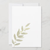 グリーンオリーブリーフ結婚式招待状 招待状 (裏面)