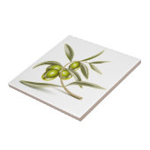 グリーンオリーブ枝 タイル (側面)