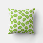 グリーンオリーブ模様 クッション (裏面)