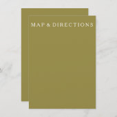 グリーンオリーブ無地の色の傾向 エンクロージャーカード (正面/裏面)