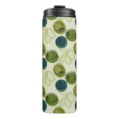 グリーンオリーブ スケッチ ドローイング パターン タンブラー (正面)