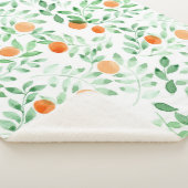 グリーンオレンジタンジェリンプロヴァンスウォーターカラー シェルパブランケット (3/4)