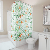 グリーンオレンジタンジェリンプロヴァンスウォーターカラー シャワーカーテン (インサイチュ)