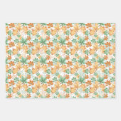 グリーンオレンジタン秋紅葉 ラッピングペーパーシート (正面3)