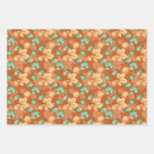 グリーンオレンジタン秋紅葉 ラッピングペーパーシート (正面2)