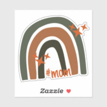 グリーンオレンジボヘミアンパーソナライズされたレインボー#mom