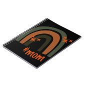 グリーンオレンジボヘミアンパーソナライズされたレインボー#mom ノートブック (左側)