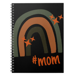 グリーンオレンジボヘミアンパーソナライズされたレインボー#mom ノートブック