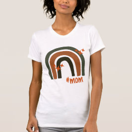グリーンオレンジボヘミアンパーソナライズされたレインボー#mom tシャツ