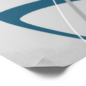 グリーンオレンジミッドセンチュリー抽象芸術モダンヴィンテージ ポスター (角)