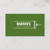 グリーンオレンジミニマリストハウスキーパーハウスクリーニング 名刺 (裏面)