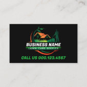 グリーンオレンジロモダンーン気に造園サービス 名刺 (正面)