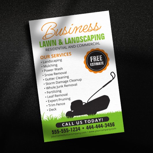 グリーンオレンジローン造園サービスランドケアモー チラシ