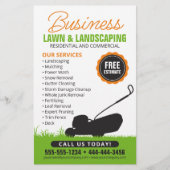 グリーンオレンジローン造園サービスランドケアモー チラシ (正面)