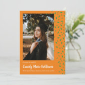 グリーンオレンジ紙吹雪卒業発表 招待状 (スタンド正面)