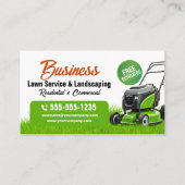 グリーンオレンジ造園 草刈り 芝生管理 名刺 (正面)