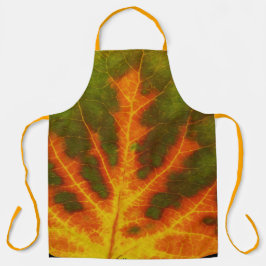 グリーンオレンジ&イエロー《植物》アスペンリーフ#1 エプロン