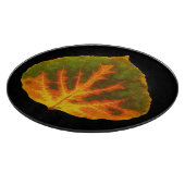 グリーンオレンジ&イエロー《植物》アスペンリーフ#1 カッティングボード (角)