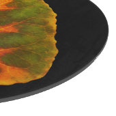 グリーンオレンジ&イエロー《植物》アスペンリーフ#1 カッティングボード (角)