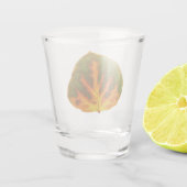 グリーンオレンジ&イエロー《植物》アスペンリーフ#1 ショットグラス (裏面)
