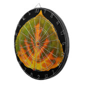 グリーンオレンジ&イエロー《植物》アスペンリーフ#1 ダーツボード (正面右)