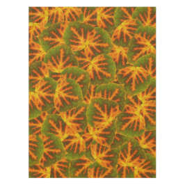 グリーンオレンジ&イエロー《植物》アスペンリーフ#1 テーブルクロス