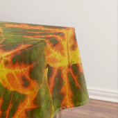 グリーンオレンジ&イエロー《植物》アスペンリーフ#1 テーブルクロス (インサイチュ)